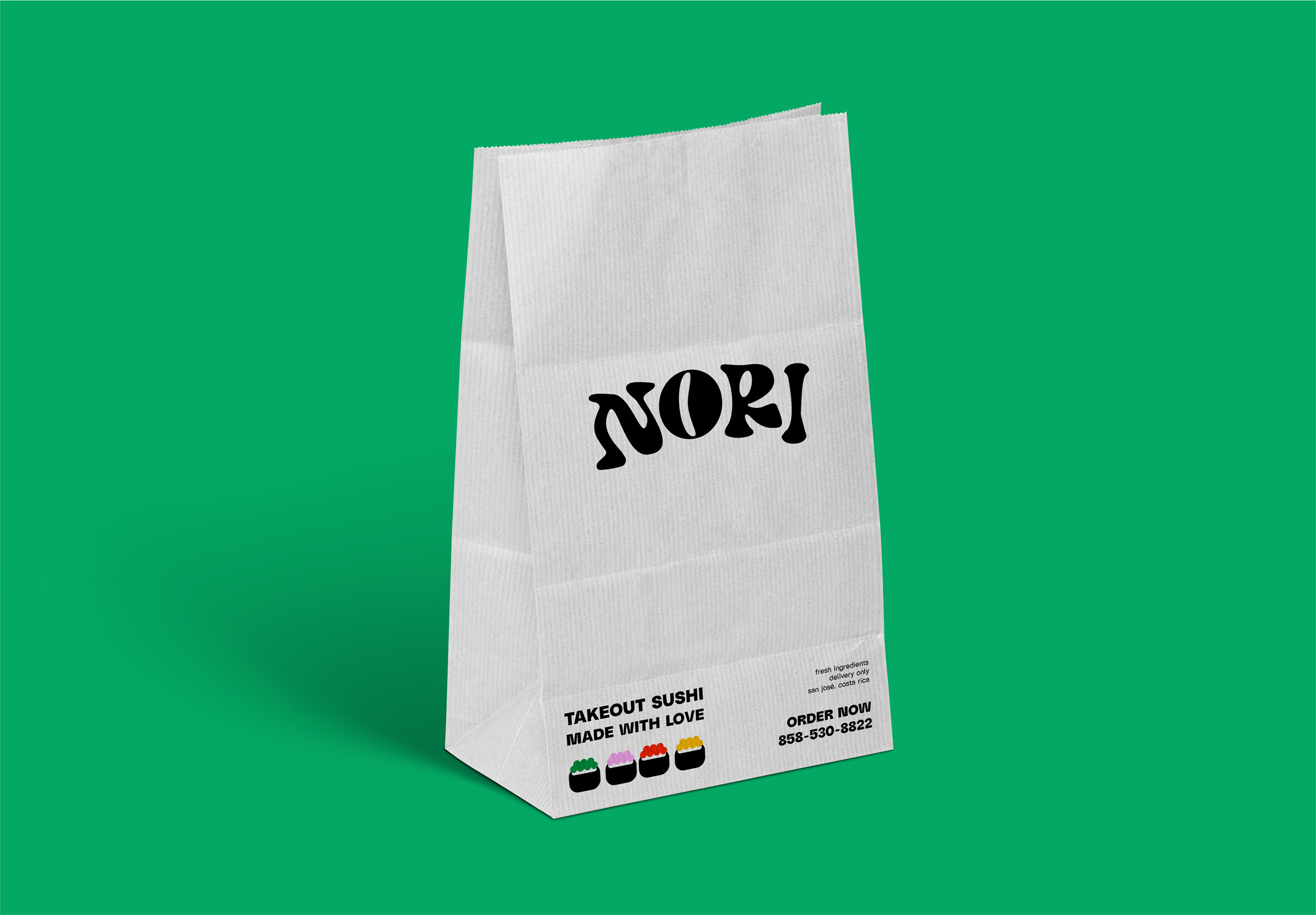 Nori. Concept of a sushi restaurant